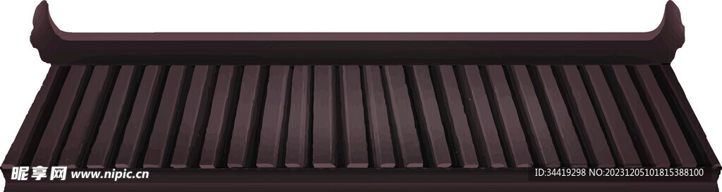 新中式古典婚礼屋檐门楼瓦房素材