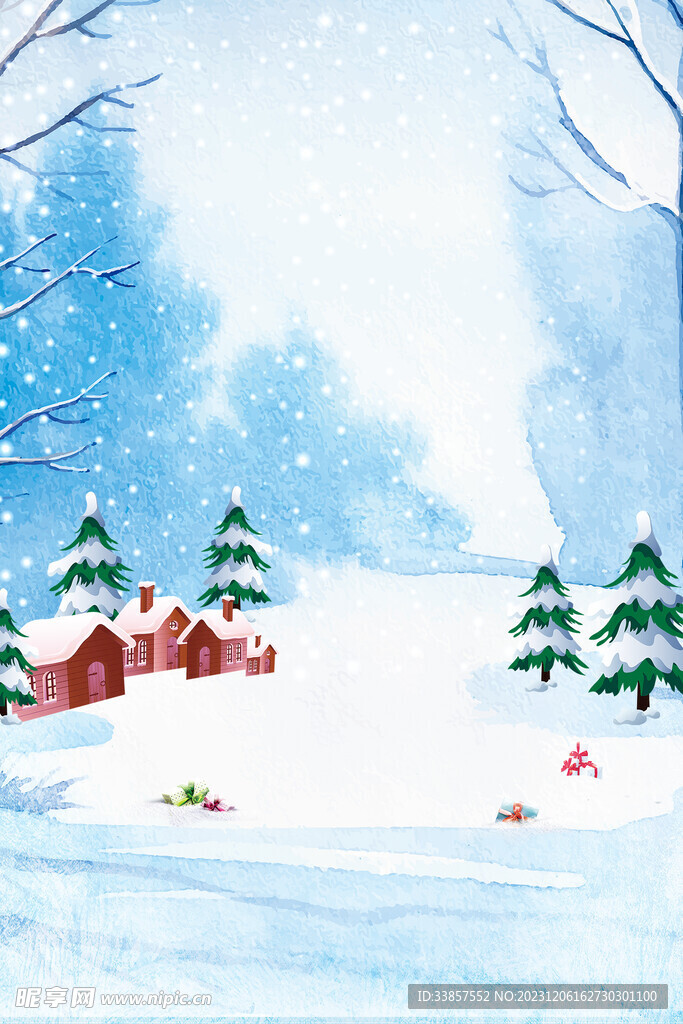 冬季下雪场景         