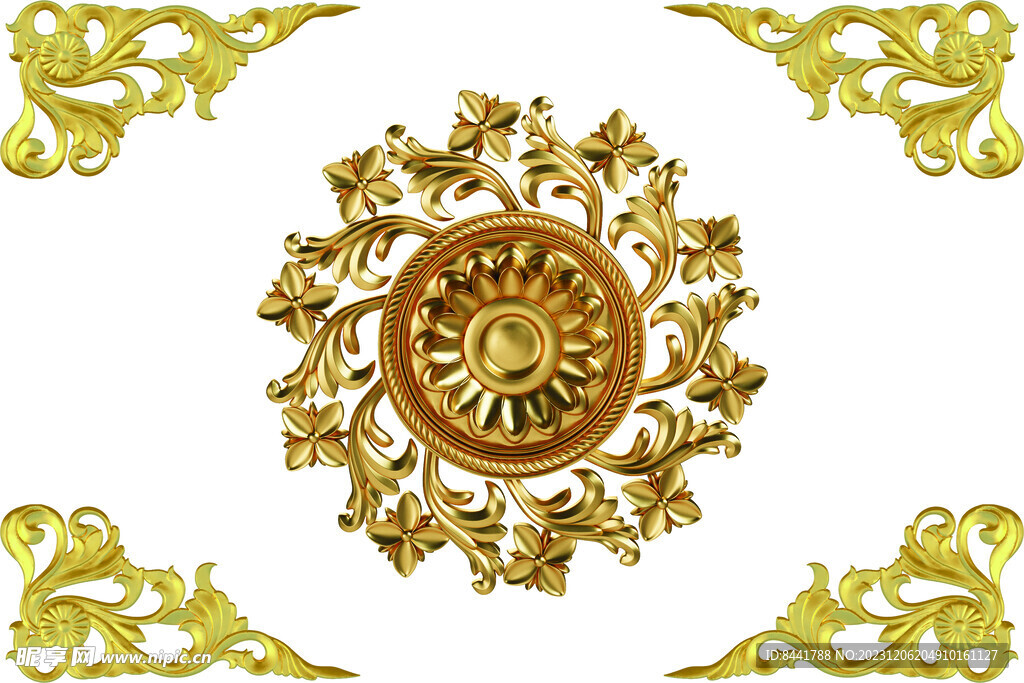 欧式 立体花纹