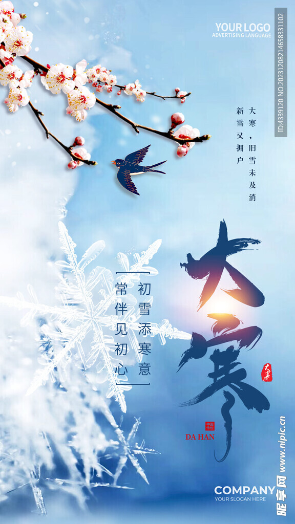 大寒节气海报