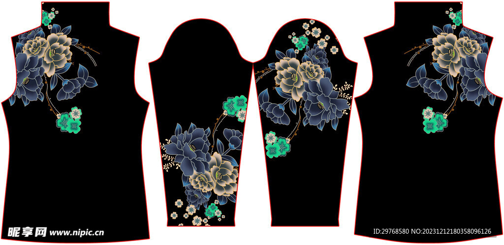 数码印花 定位花