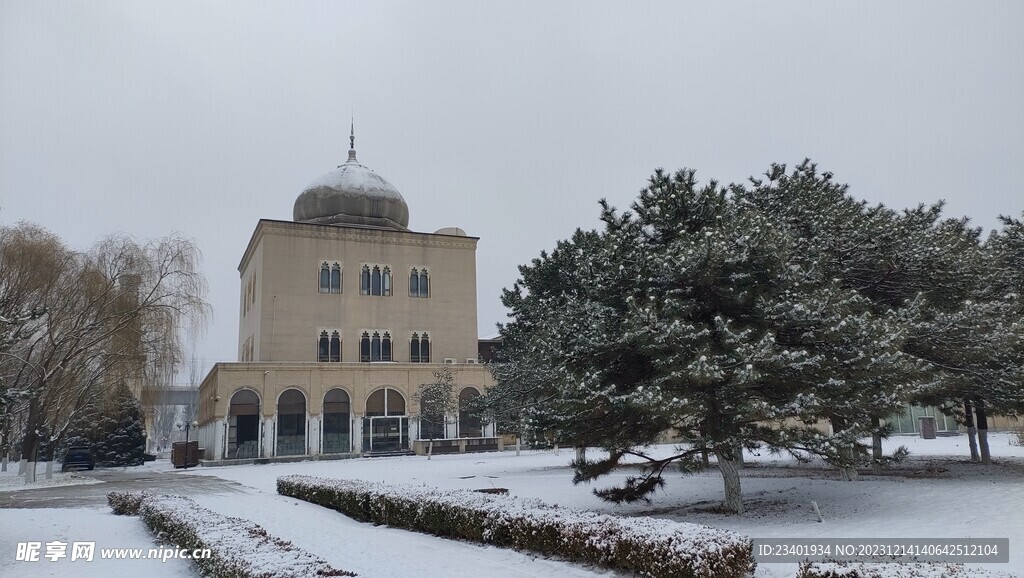 冬季雪景园博园