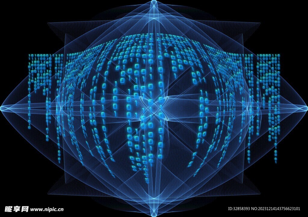 区块链大数据AI科技线条智能