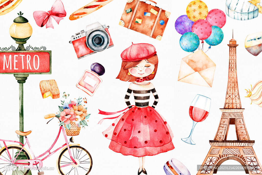 水彩手绘背景素材