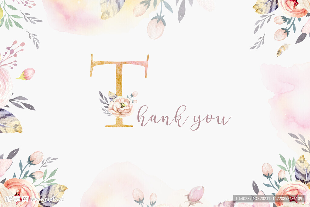 手绘花朵  婚庆背景