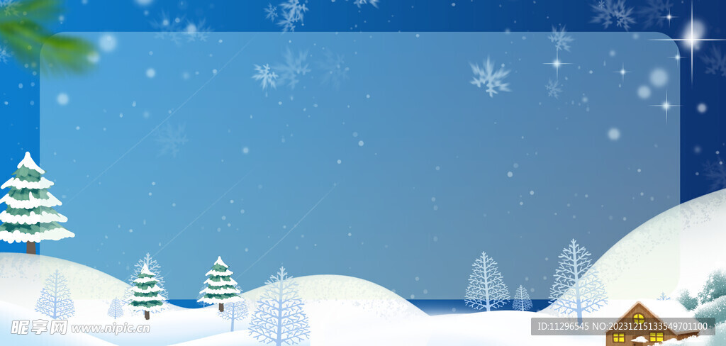 圣诞节蓝色背景