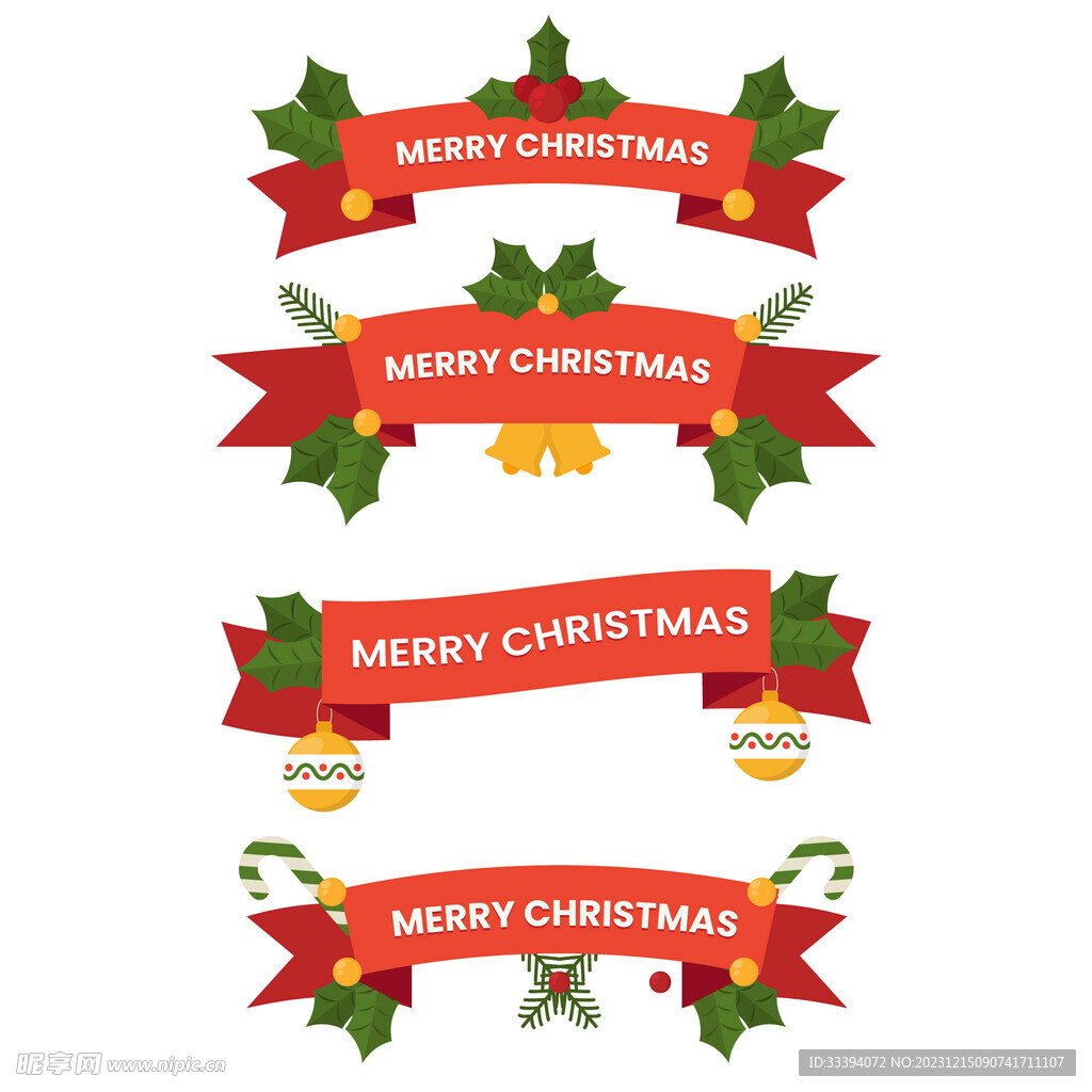 圣诞节标题元素