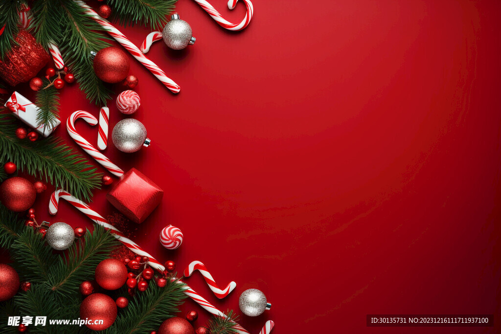 红色圣诞背景