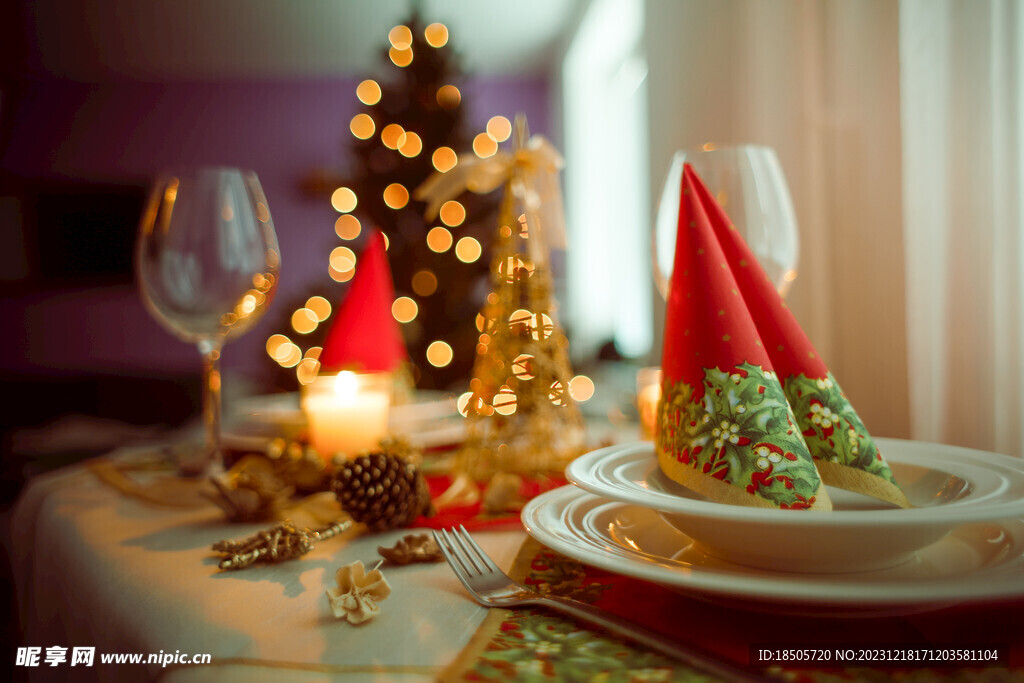 美丽的圣诞桌