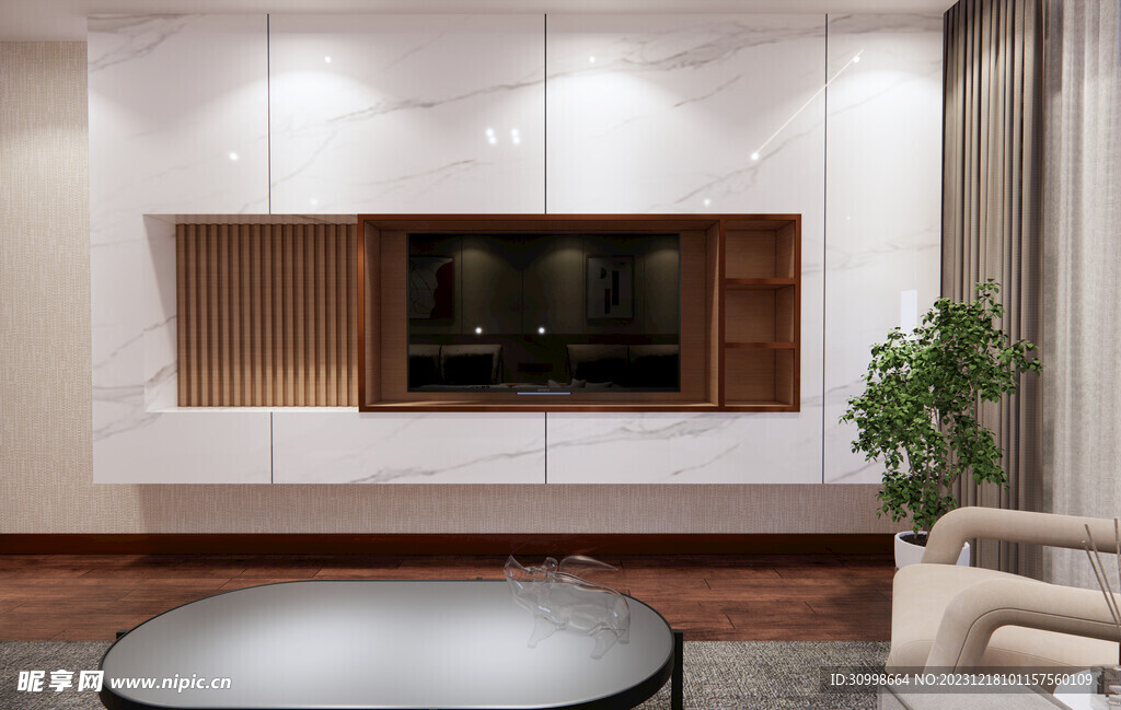 电视背景墙效果图