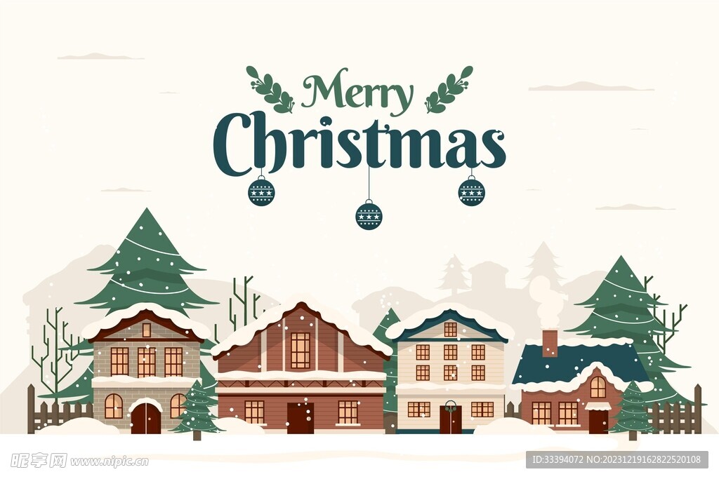 圣诞节海报插画