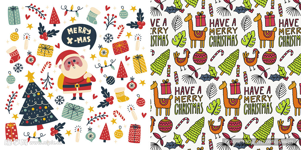 矢量圣诞底纹背景素材