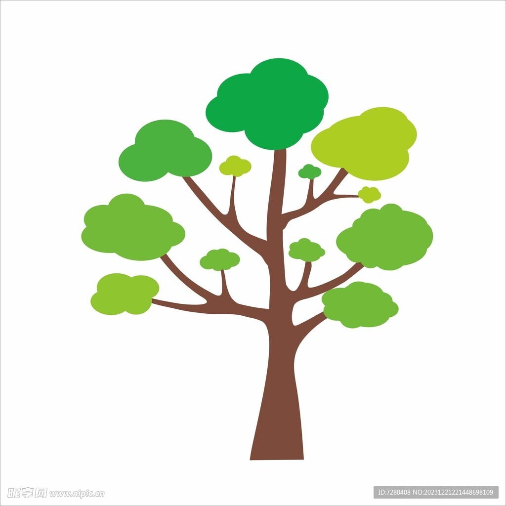 卡通大树