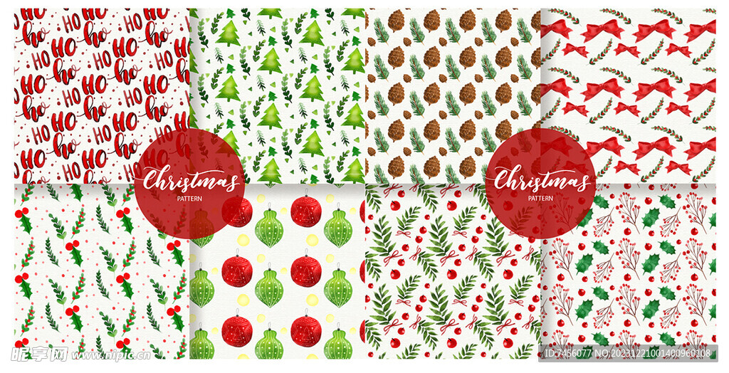 圣诞元素底纹背景素材