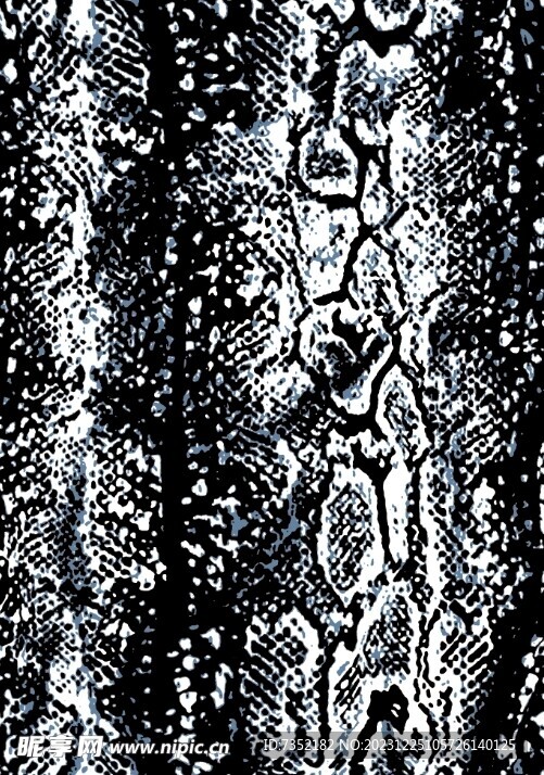 蛇纹 黑色 四方连续