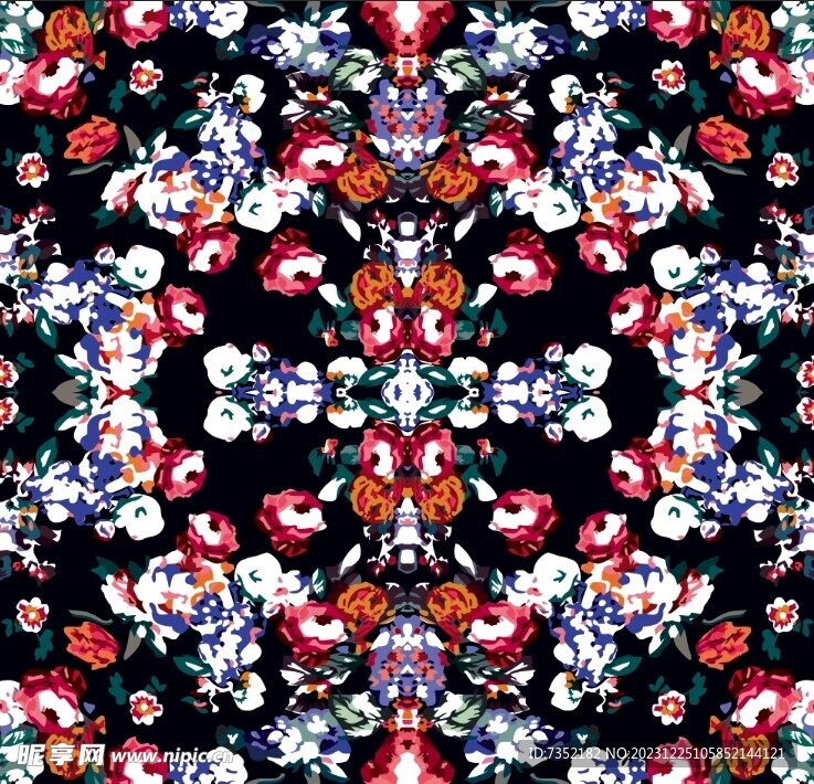 碎花 四方连续 布艺