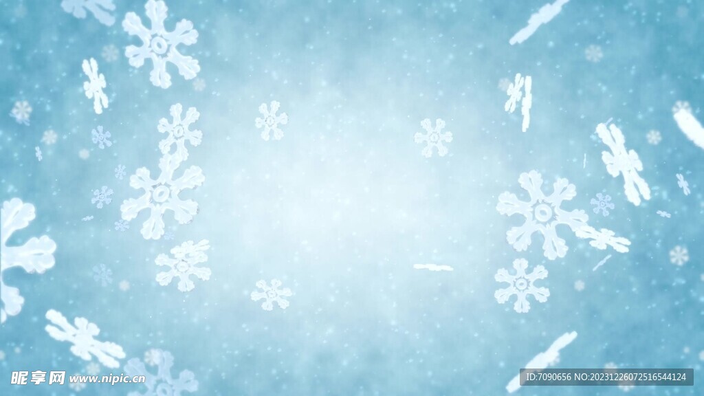 梦幻雪花飘舞