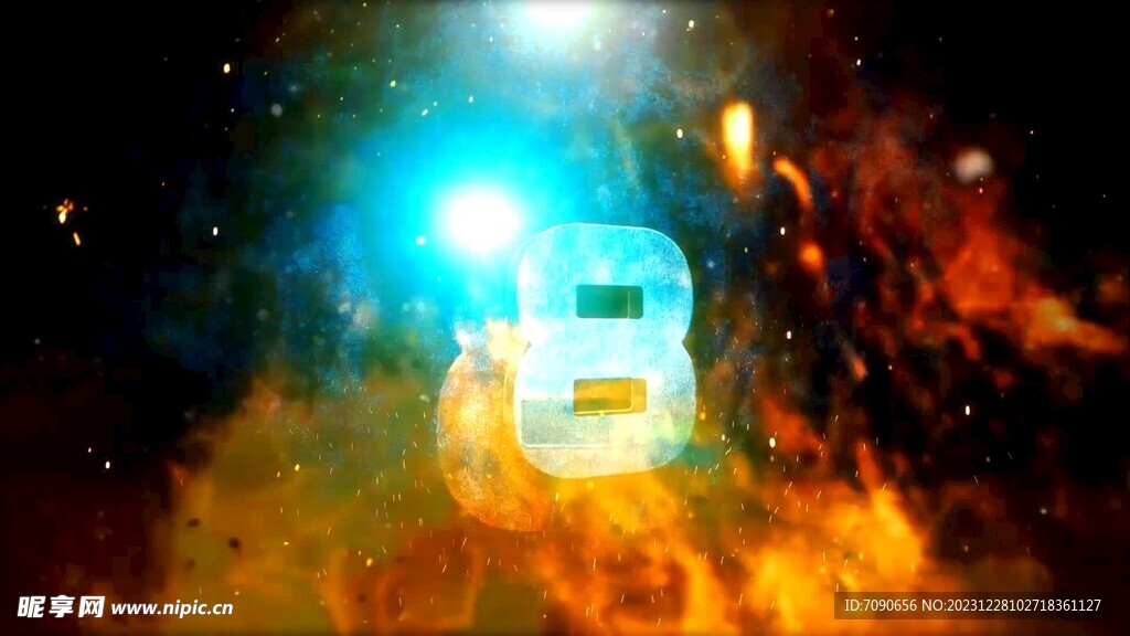 爆炸数字倒计时