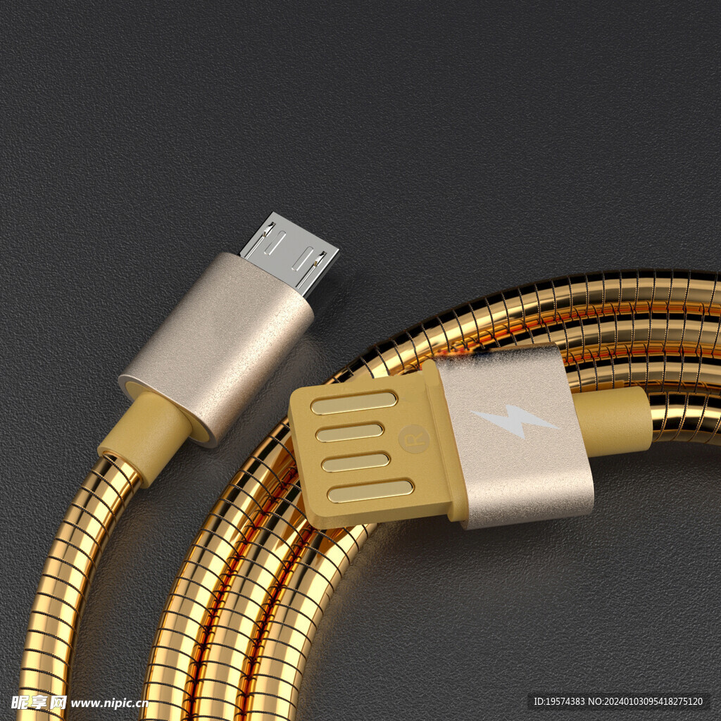 C4D模型 数据线
