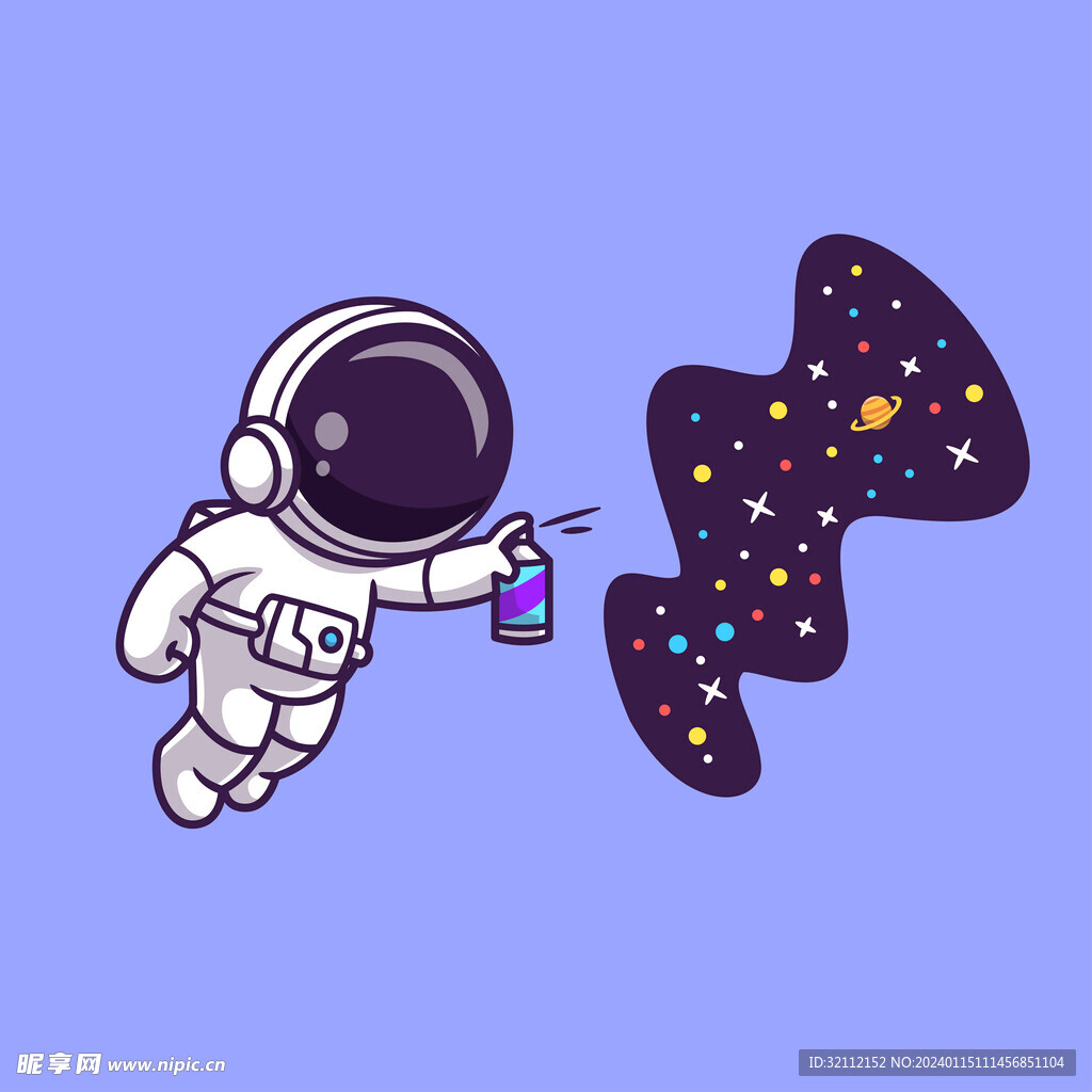 矢量卡通宇航员