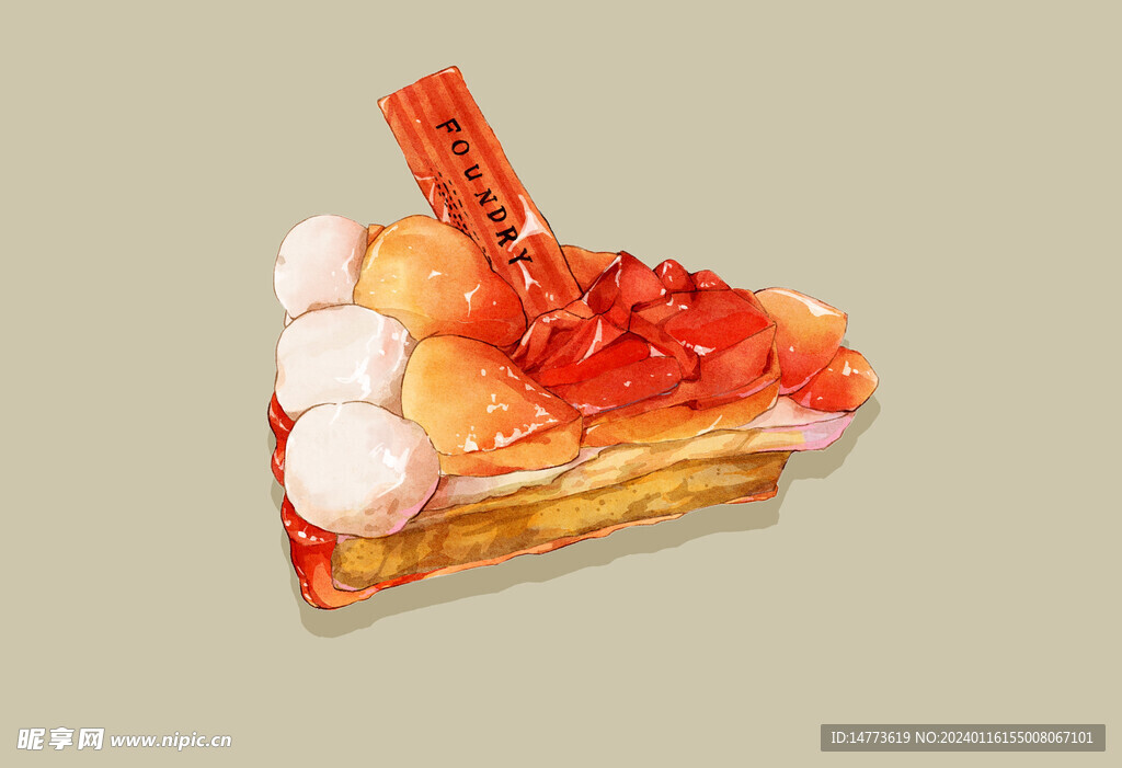 手绘蛋糕点心