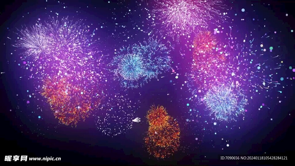 喜庆炫丽烟花   