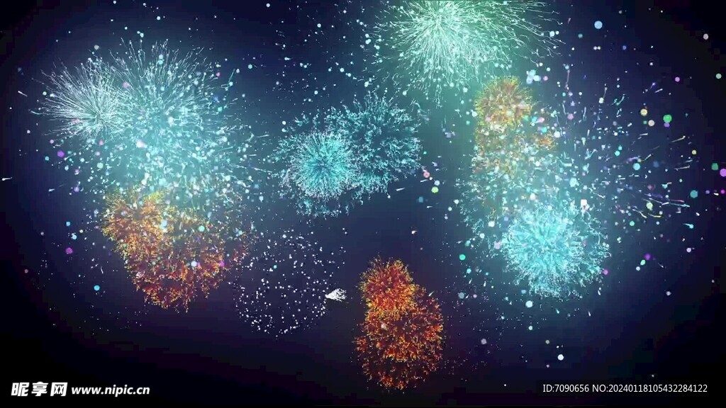 喜庆炫丽烟花   