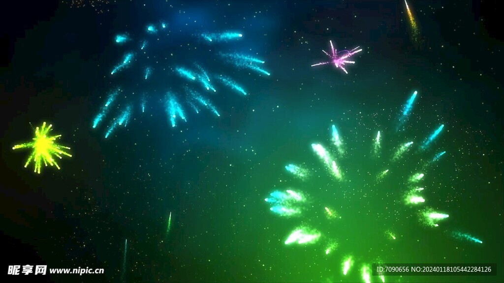 喜庆炫丽烟花   