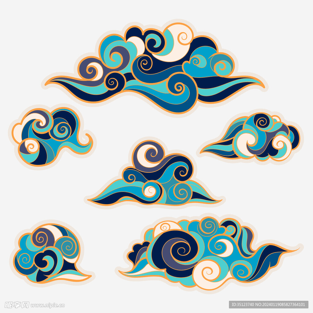 中国传统祥云花纹