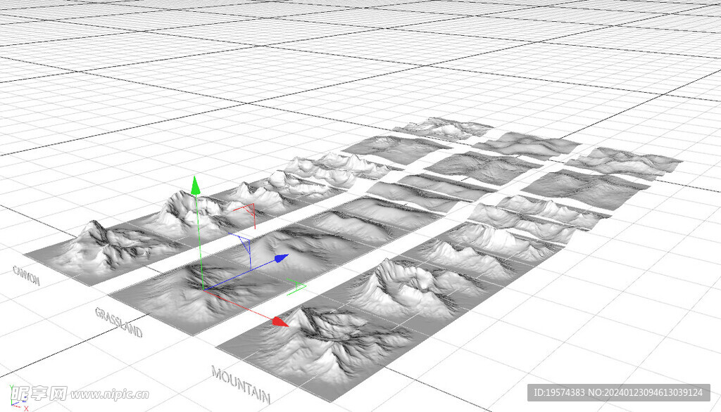 C4D模型 山地