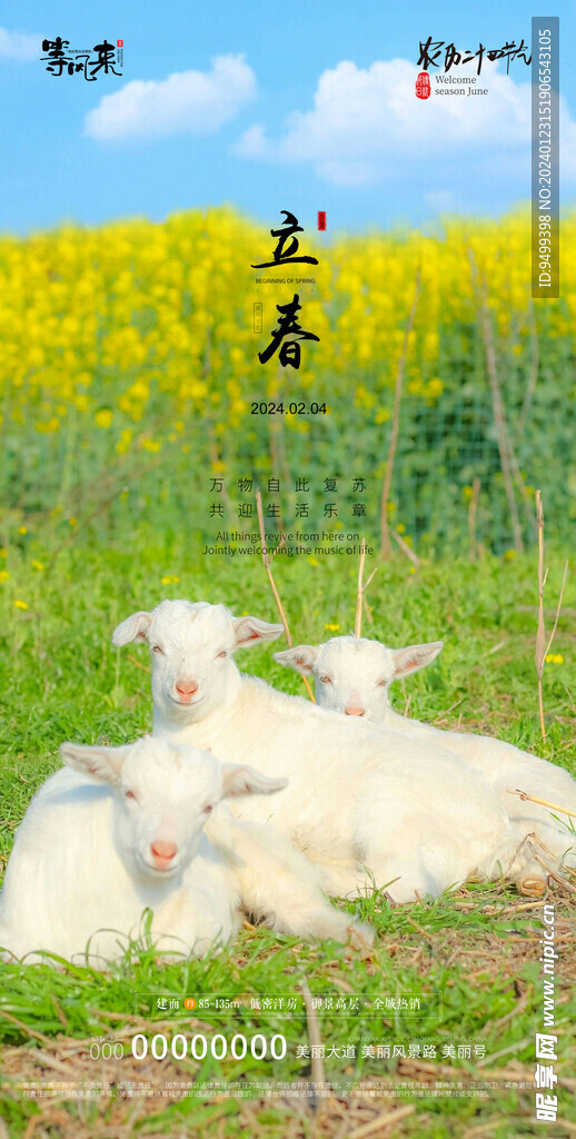 地产立春海报