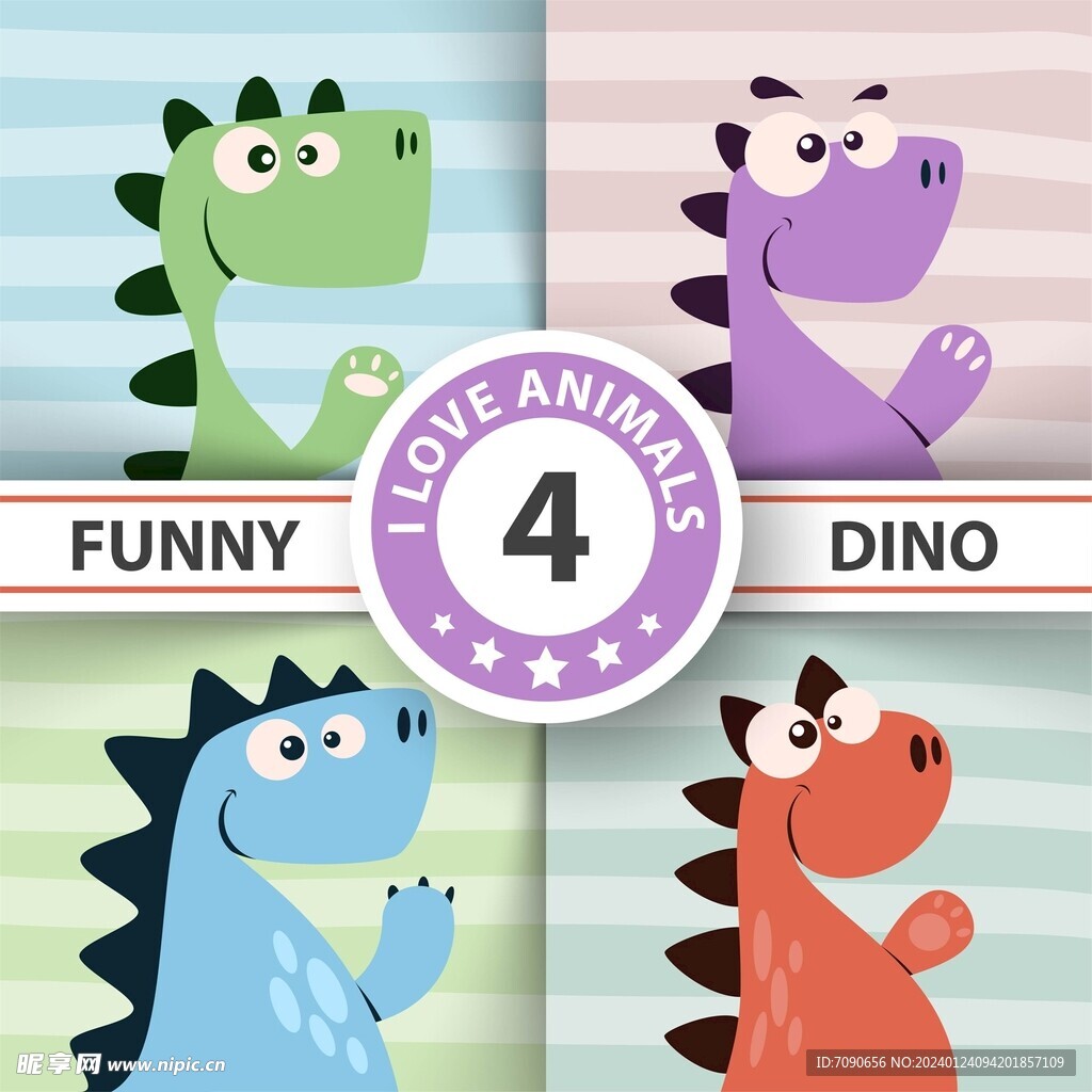 可爱卡通动物元素