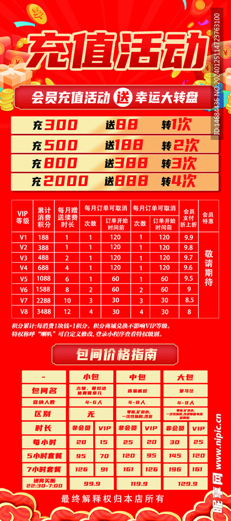 充值活动海报