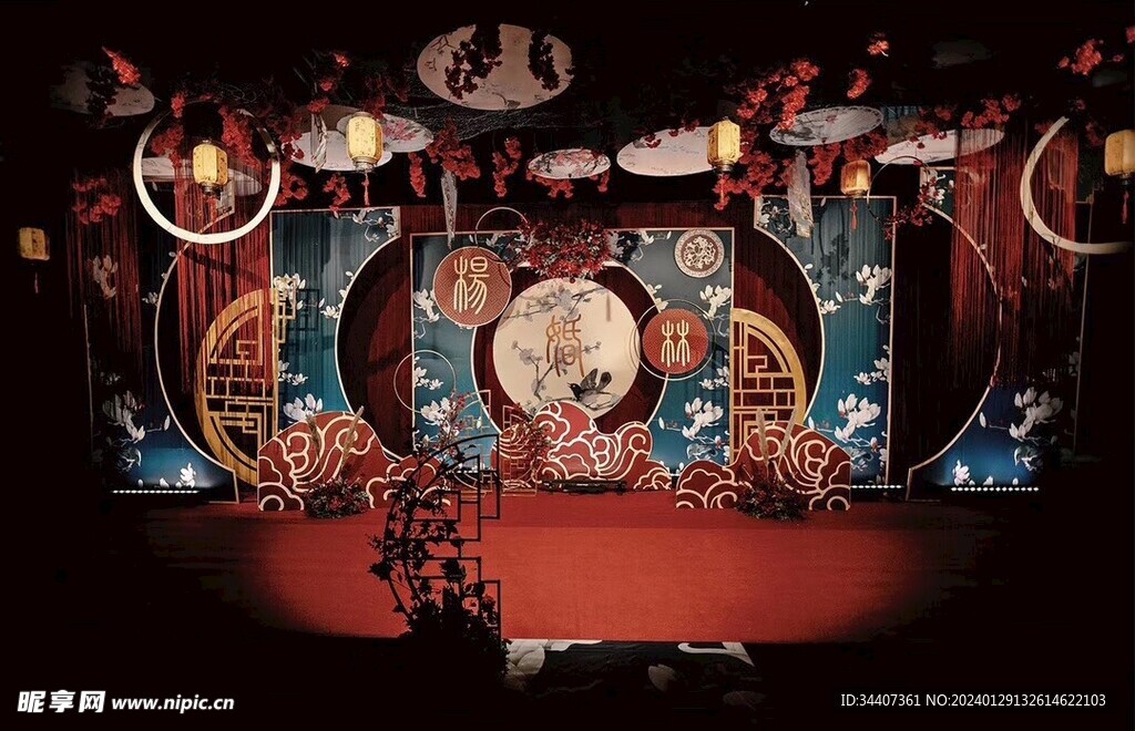 中式古风婚礼背景