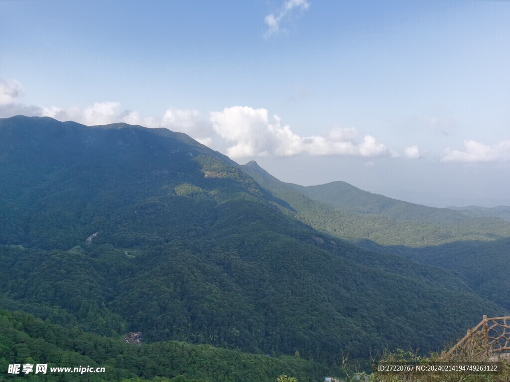 山地森林 蓝天白云