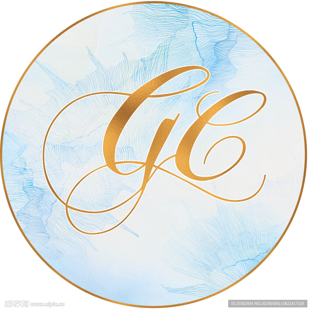 蓝色婚礼logo