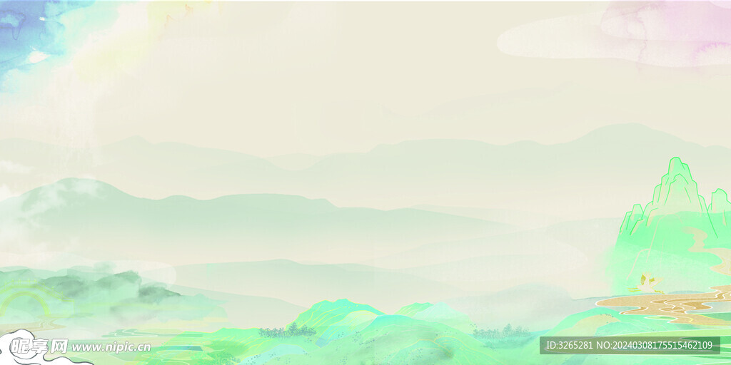 山水画背景