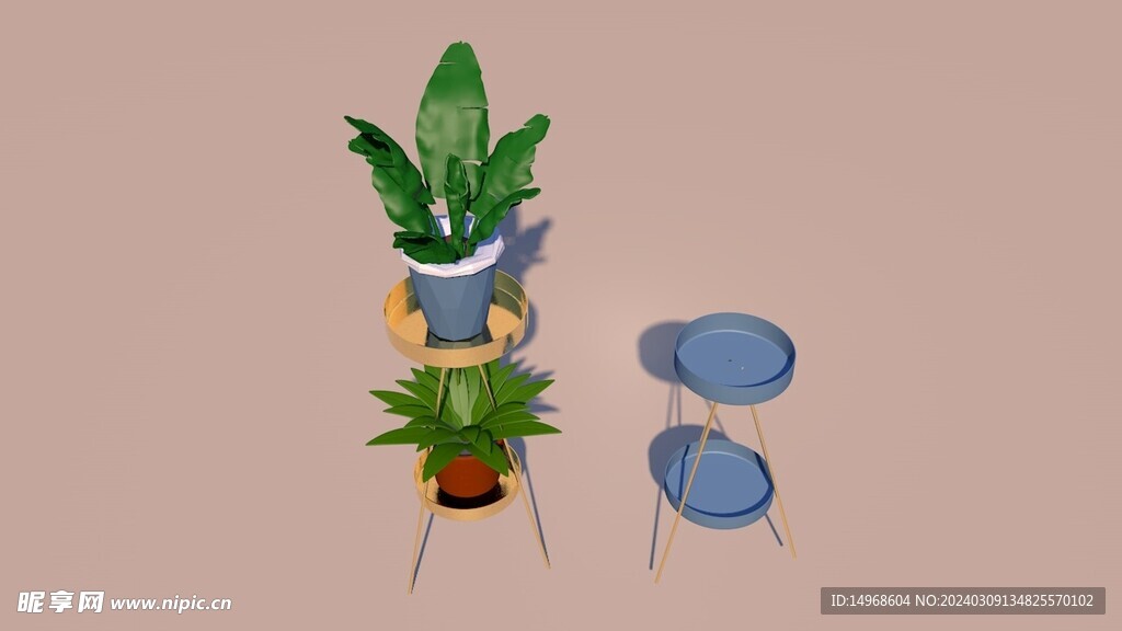 北欧简约花架