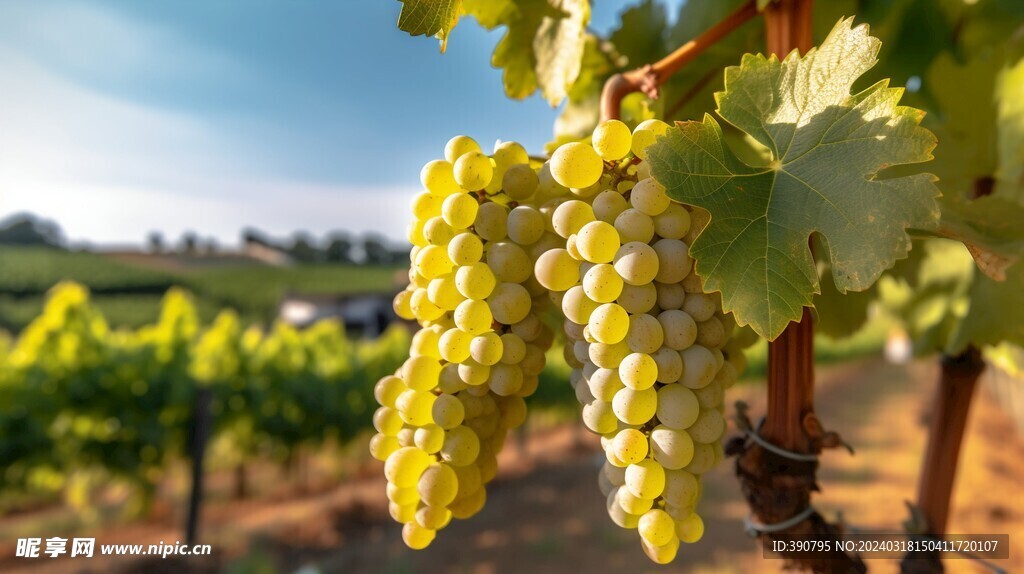 阳光下的葡萄园