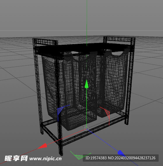  C4D模型 铁架子 