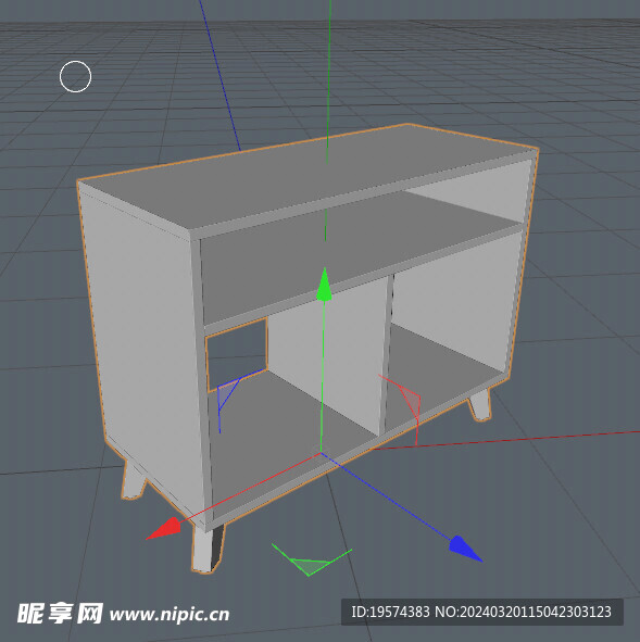 C4D模型 电视柜 