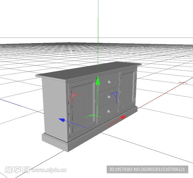 C4D模型 电视柜 