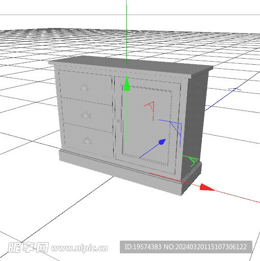 C4D模型 电视柜 