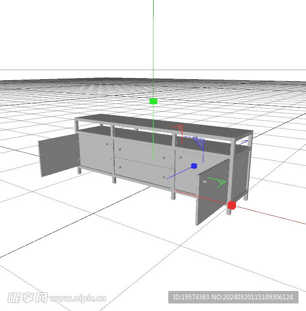 C4D模型 电视柜 