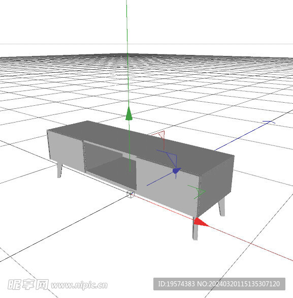 C4D模型 电视柜   