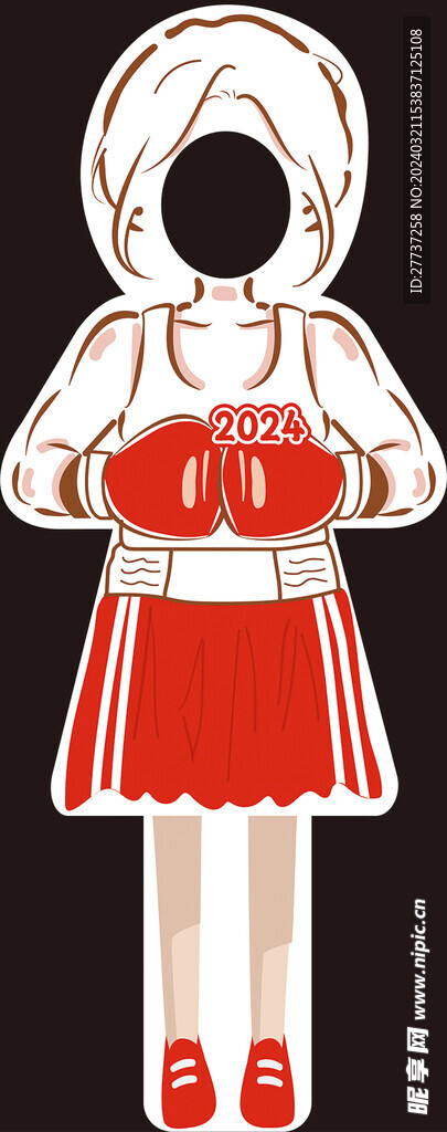 热辣滚烫健身人形立牌拍照