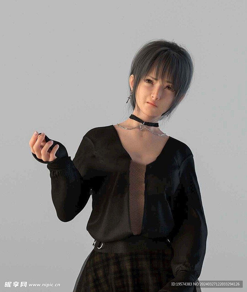 C4D模型 美少女