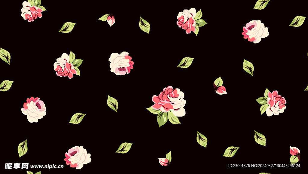 无缝   乱花 手绘花    