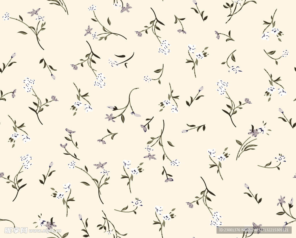无缝   乱花 手绘花    