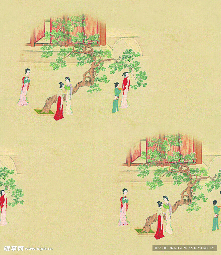 乱花   无缝   中国风